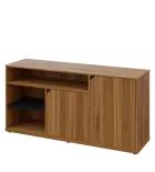 KU2-15DN3 P skříňka nízká 2-dveřová, nika, 740x1522x400, provedení pravé, korpus a dvířka ořech svět